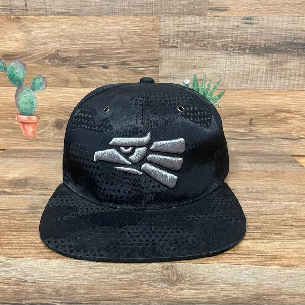 Mexico eagle black camo adjustable snap back hat